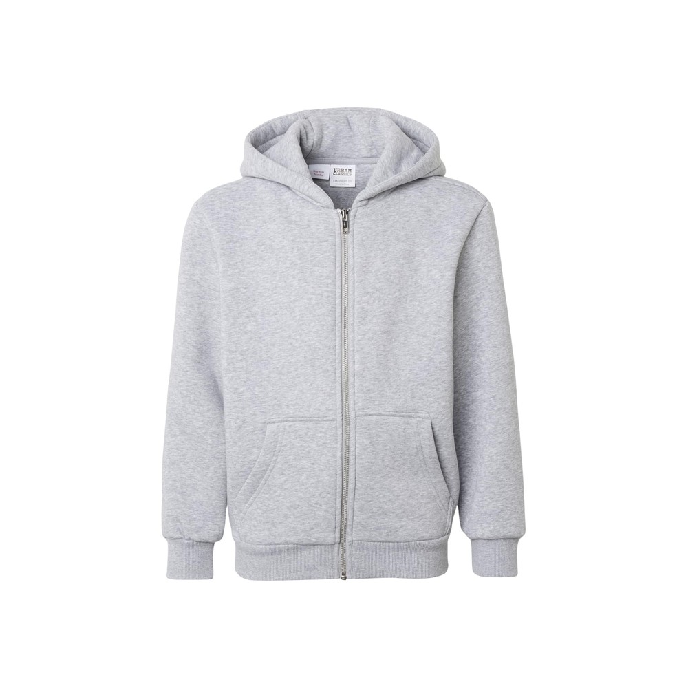 Urban Classics - Fluffy Veste Zip à Capuche Enfants - Gris